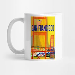 San Francisco Golden Gate 1957 Travel Poster Art Mug